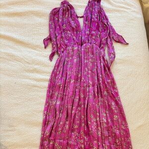 Sabina Musayev Vibrant Pink Backless Dress